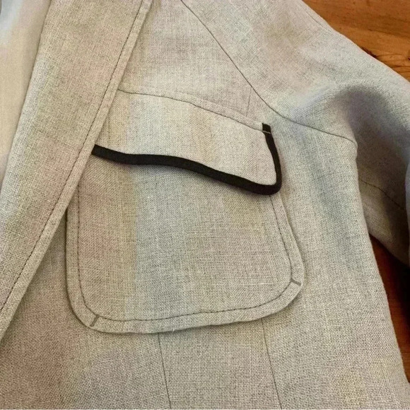 Ann Taylor LOFT Linen Belted Jacket Blazer NWOT women 6 - Picture 4 of 11